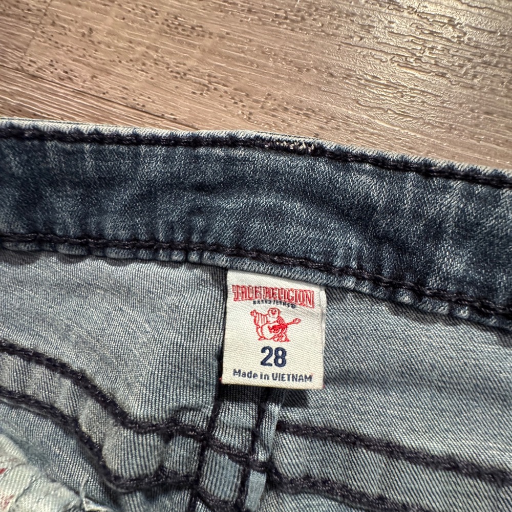 True Religion Super Skinny Jeans Women 28 Blue Cotton Big T Y2K Streetwear 28x29 - Picture 4 of 14